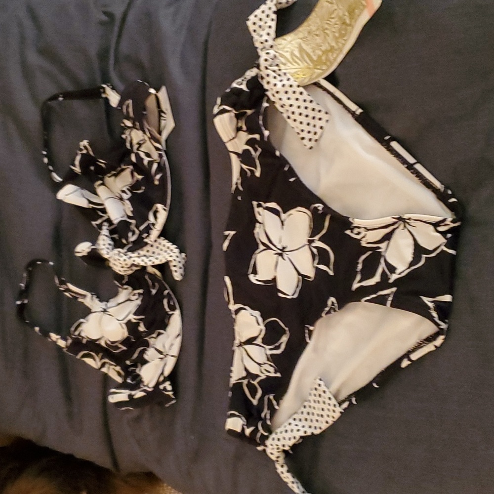 Beach House black floral bikini